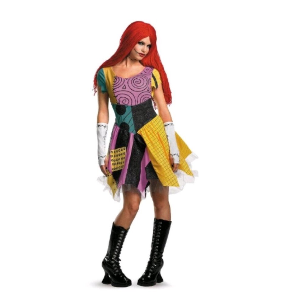 The Nightmare Before Christmas Sally Deluxe Halloween Costume Dress sz L